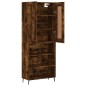 vidaXL Aparador alto madera contrachapada roble ahumado 69,5x34x180 cm vidaXL Aparador alto madera contrachapada roble ahumado 69,5x34x180 cm