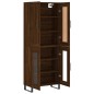 vidaXL Aparador alto madera contrachapada marrón roble 69,5x34x180 cm