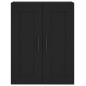 vidaXL Aparador alto madera contrachapada negro 69,5x34x180 cm