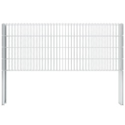 vidaXL Postes de valla 10 uds acero galvanizado plateado 140 cm