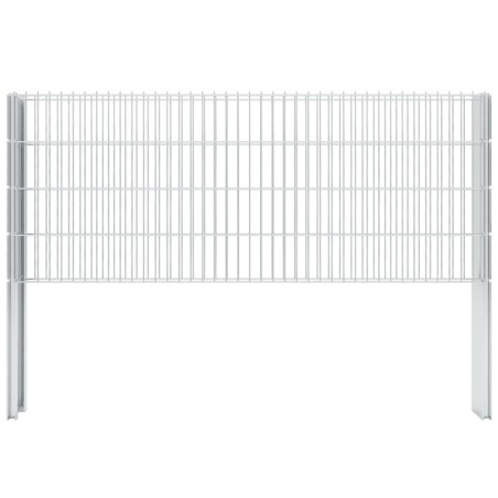 vidaXL Postes de valla 10 uds acero galvanizado plateado 140 cm