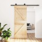 vidaXL Puerta corredera con herrajes madera maciza de pino 85x210 cm vidaXL Puerta corredera con herrajes madera maciza de pino 85x210 cm