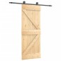 vidaXL Puerta corredera con herrajes madera maciza de pino 85x210 cm vidaXL Puerta corredera con herrajes madera maciza de pino 85x210 cm