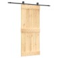 vidaXL Puerta corredera con herrajes madera maciza de pino 85x210 cm vidaXL Puerta corredera con herrajes madera maciza de pino 85x210 cm