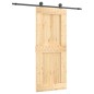 vidaXL Puerta corredera con herrajes madera maciza de pino 85x210 cm vidaXL Puerta corredera con herrajes madera maciza de pino 85x210 cm