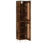 vidaXL Aparador de madera contrachapada roble ahumado 34,5x34x180 cm vidaXL Aparador de madera contrachapada roble ahumado 34,5x34x180 cm