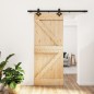 vidaXL Puerta corredera con herrajes madera maciza de pino 85x210 cm