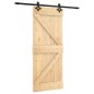 vidaXL Puerta corredera con herrajes madera maciza de pino 85x210 cm vidaXL Puerta corredera con herrajes madera maciza de pino 85x210 cm