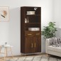 vidaXL Aparador alto madera contrachapada marrón roble 69,5x34x180 cm vidaXL Aparador alto madera contrachapada marrón roble 69,5x34x180 cm