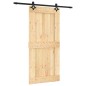 vidaXL Puerta corredera con herrajes madera maciza de pino 95x210 cm vidaXL Puerta corredera con herrajes madera maciza de pino 95x210 cm