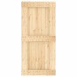 vidaXL Puerta corredera con herrajes madera maciza de pino 95x210 cm vidaXL Puerta corredera con herrajes madera maciza de pino 95x210 cm