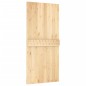 vidaXL Puerta corredera con herrajes madera maciza de pino 95x210 cm vidaXL Puerta corredera con herrajes madera maciza de pino 95x210 cm