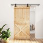 vidaXL Puerta corredera con herrajes madera maciza de pino 100x210 cm