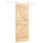 vidaXL Puerta corredera con herrajes madera maciza de pino 85x210 cm vidaXL Puerta corredera con herrajes madera maciza de pino 85x210 cm