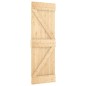 vidaXL Puerta corredera con herrajes madera maciza de pino 70x210 cm vidaXL Puerta corredera con herrajes madera maciza de pino 70x210 cm