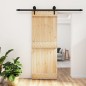 vidaXL Puerta corredera con herrajes madera maciza de pino 80x210 cm vidaXL Puerta corredera con herrajes madera maciza de pino 80x210 cm
