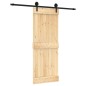 vidaXL Puerta corredera con herrajes madera maciza de pino 80x210 cm vidaXL Puerta corredera con herrajes madera maciza de pino 80x210 cm