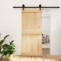 vidaXL Puerta corredera con herrajes madera maciza de pino 90x210 cm vidaXL Puerta corredera con herrajes madera maciza de pino 90x210 cm