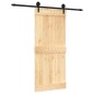 vidaXL Puerta corredera con herrajes madera maciza de pino 90x210 cm vidaXL Puerta corredera con herrajes madera maciza de pino 90x210 cm