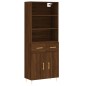vidaXL Aparador alto madera contrachapada marrón roble 69,5x34x180 cm vidaXL Aparador alto madera contrachapada marrón roble 69,5x34x180 cm