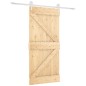 vidaXL Puerta corredera con herrajes madera maciza de pino 95x210 cm vidaXL Puerta corredera con herrajes madera maciza de pino 95x210 cm