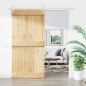 vidaXL Puerta corredera con herrajes madera maciza de pino 100x210 cm vidaXL Puerta corredera con herrajes madera maciza de pino 100x210 cm