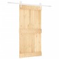 vidaXL Puerta corredera con herrajes madera maciza de pino 100x210 cm vidaXL Puerta corredera con herrajes madera maciza de pino 100x210 cm