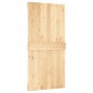vidaXL Puerta corredera con herrajes madera maciza de pino 100x210 cm vidaXL Puerta corredera con herrajes madera maciza de pino 100x210 cm