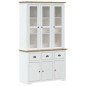 vidaXL Aparador alto BODO madera pino blanco marrón 115,5x43x200,5 cm vidaXL Aparador alto BODO madera pino blanco marrón 115,5x43x200,5 cm