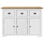 vidaXL Aparador alto BODO madera pino blanco marrón 115,5x43x200,5 cm vidaXL Aparador alto BODO madera pino blanco marrón 115,5x43x200,5 cm