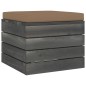 vidaXL Otomana de palets de jardín con cojín gris taupe madera de pino vidaXL Otomana de palets de jardín con cojín gris taupe madera de pino