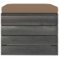 vidaXL Otomana de palets de jardín con cojín gris taupe madera de pino vidaXL Otomana de palets de jardín con cojín gris taupe madera de pino
