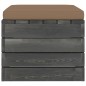 vidaXL Otomana de palets de jardín con cojín gris taupe madera de pino vidaXL Otomana de palets de jardín con cojín gris taupe madera de pino