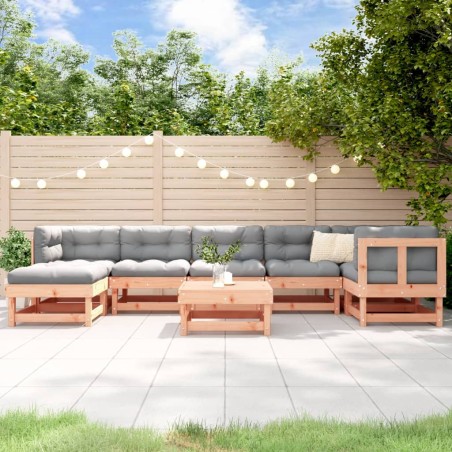 vidaXL Juego de muebles de jardín 8 pzas madera maciza abeto Douglas