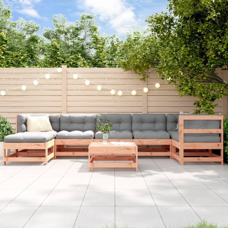 vidaXL Juego de muebles de jardín 8 pzas madera maciza abeto Douglas vidaXL Juego de muebles de jardín 8 pzas madera maciza abeto Douglas