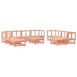 vidaXL Juego de muebles de jardín 11 pzas madera maciza abeto Douglas