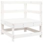vidaXL Juego de muebles de jardín 6 piezas madera maciza pino blanco vidaXL Juego de muebles de jardín 6 piezas madera maciza pino blanco