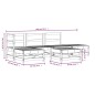vidaXL Juego de muebles de jardín 6 piezas madera maciza pino blanco vidaXL Juego de muebles de jardín 6 piezas madera maciza pino blanco