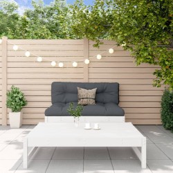 vidaXL Juego de muebles de jardín 2 piezas madera maciza pino blanco