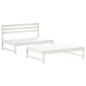 vidaXL Juego de muebles de jardín 2 piezas madera maciza pino blanco vidaXL Juego de muebles de jardín 2 piezas madera maciza pino blanco