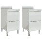 vidaXL Armarios de cocina comercial 2 cajones acero inoxidable 2 uds