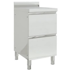vidaXL Armarios de cocina comercial 2 cajones acero inoxidable 2 uds