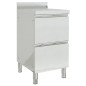 vidaXL Armarios de cocina comercial 2 cajones acero inoxidable 2 uds