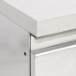 vidaXL Armarios de cocina comercial 2 cajones acero inoxidable 2 uds