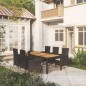 vidaXL Juego de comedor de jardín 7 piezas ratán sintético negro vidaXL Juego de comedor de jardín 7 piezas ratán sintético negro