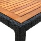 vidaXL Juego de comedor de jardín 7 piezas ratán sintético negro vidaXL Juego de comedor de jardín 7 piezas ratán sintético negro