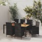 vidaXL Juego de comedor de jardín 7 piezas ratán sintético negro vidaXL Juego de comedor de jardín 7 piezas ratán sintético negro
