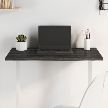 vidaXL Tablero de mesa madera de roble tratada gris oscuro 80x40x2 cm