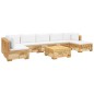 vidaXL Juego muebles de jardín 8 piezas y cojines madera maciza teca vidaXL Juego muebles de jardín 8 piezas y cojines madera maciza teca