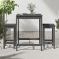vidaXL Set de mesa y taburetes altos jardín 3 piezas madera pino gris vidaXL Set de mesa y taburetes altos jardín 3 piezas madera pino gris
